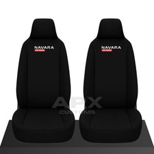 NISSAN NAVARA NP300 - FRONT SEAT COVERS - HEAVY DUTY PROTECTORS BLK (ALL YEARS)