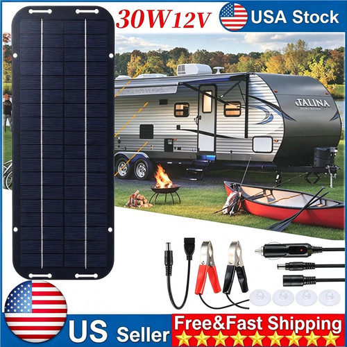 30w solar panel 12v trickle - 30w,