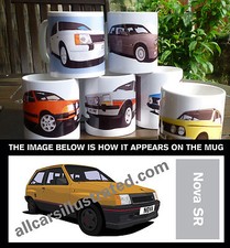 VAUXHALL NOVA SR CAR ART MUG