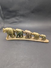 Carved Soapstone Elephant Line