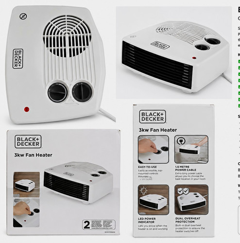 Black decker 3kw fan heater - black+decker,