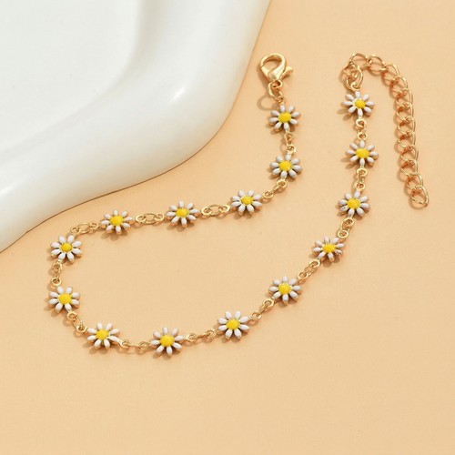Flower ankle bracelet women - ankle,