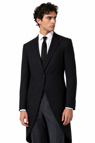 Plain black tailcoat jacket - tailcoat,