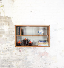 Vintage Mid Century 60s Beaver & Tapley SL Wall Hung Cabinet Bookcase Shelf Teak