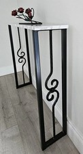 Console Table Legs set of 2 modern rustic steel metal hallway entryway CT