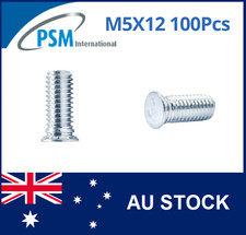 SELF CLINCHING STUD M5 X 12 STEEL ZINC PLATED PSM PFHM512Z X100