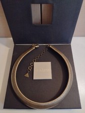 VINTAGE ERMANI BULATTI GOLD TONE COLLAR ARTICULATED STATEMENT NECKLACE BOXED 