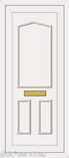 WHITE FULL HEIGHT UPVC DOOR PANEL ( TAFT OXFORD SOLID ) CUT TO SIZE FOR FREE