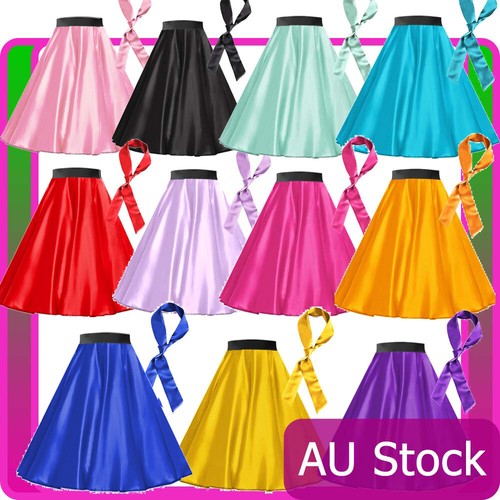 Womens satin rock roll skirt - roll,
