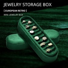 Velvet Jewelry Ring Display Organizer Case Tray Holder Earrings Storage Box UK