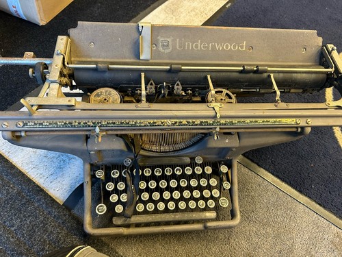 Vintage antique underwood grey - vintage,