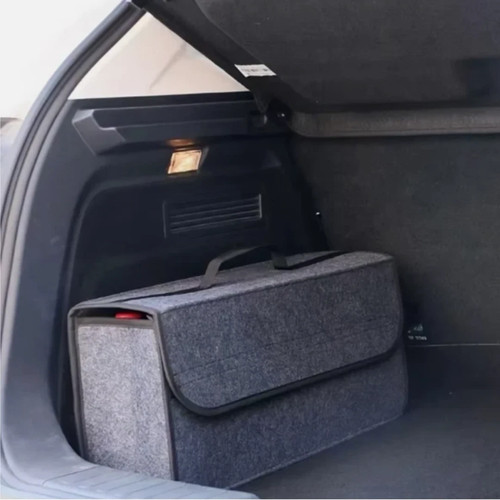 Grey car boot organiser felt - car,