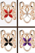 Fashion Women Ring Silk Scarf Buckle Clip Holder Brooch Jewellery Gift UK