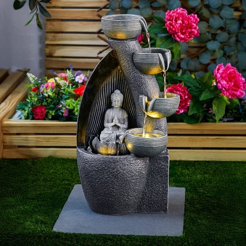 Led buddha water feature - buddha,