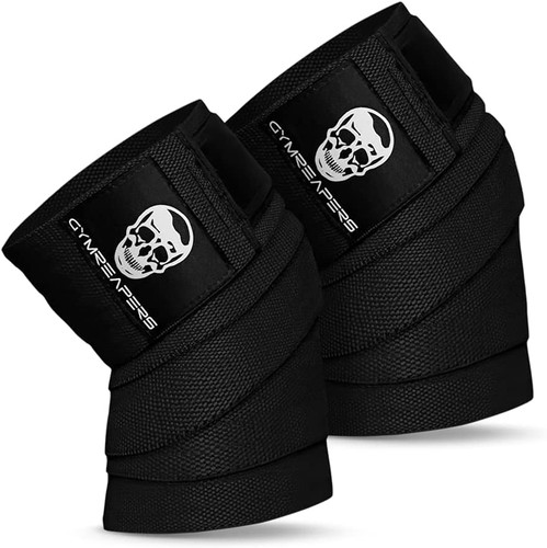Knee wraps with strap - knee, (pair)