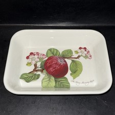 POMONA PORTMEIRION The Hoary Morning Apple White Baking Dish 8.5" X 6.5" 1.5"