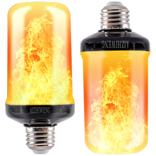 Led flame light - flame, bulb,