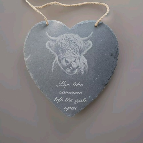 Large highland cow slate - large,