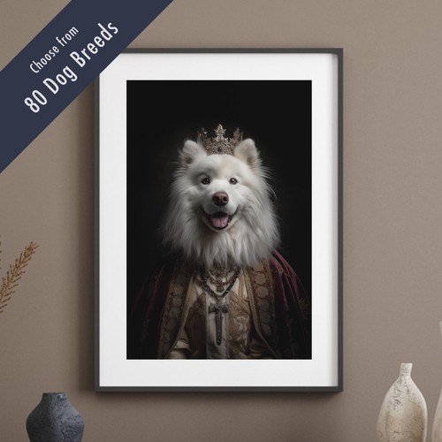 Royal dog portrait print - dog,