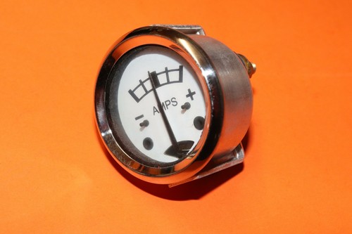 Bsa white face ammeter - bsa, 3/4"