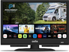 Cello 16 Inch Smart 12v TV WiFi 1080p Freeview Play MOTORHOME CARAVAN HGV TV