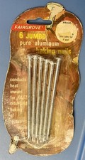 Vintage Fairgrove jumbo aluminum potato baking nails, new in damaged package