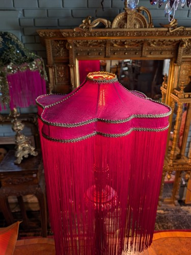 Silk lampshade burlesque - silk,