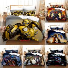3D Transformers Bedding Set Quilt Duvet Cover Pillowcase Kids Childrens Gifts UK