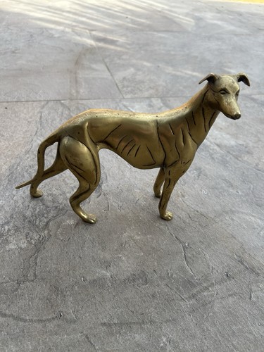 Vintage solid brass greyhound - solid,