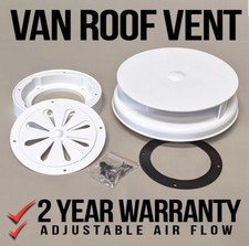 WHITE Van Roof Vent Spinning Rotary Van Roof Air Extractor Roof Duct Fan