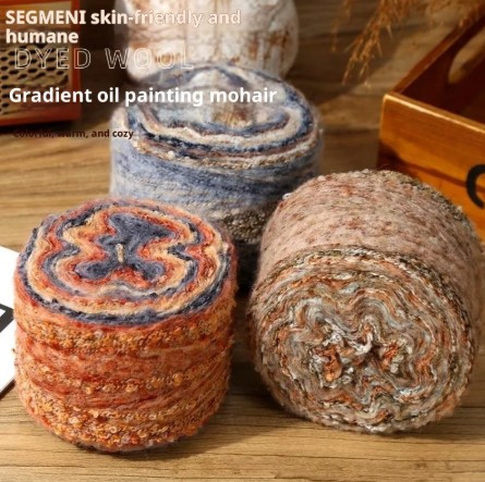 Irish oil painted yarn mohair - irish,