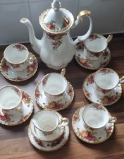 Royal Albert Silver Maple Bone China Tea Set, 21-Piece