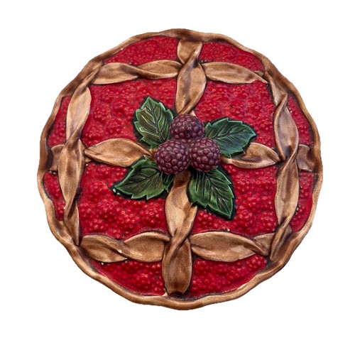 Vintage fruit pie dish - vintage,