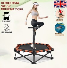 Mini 36'' Foldable Mini Trampoline Fitness Jumper Rebounder Bouncer Exercise 