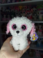 Rare / Retired Ty Beanie Boos Boo - Diva the Dog Plush Soft Toy 6" 