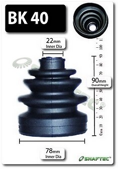 Shaftec front outer boot - front,