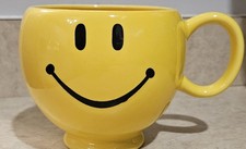 Teleflora Smiley Face Mug Large Yellow Ceramic Coffee Cup Or Tea Mug 20 Oz