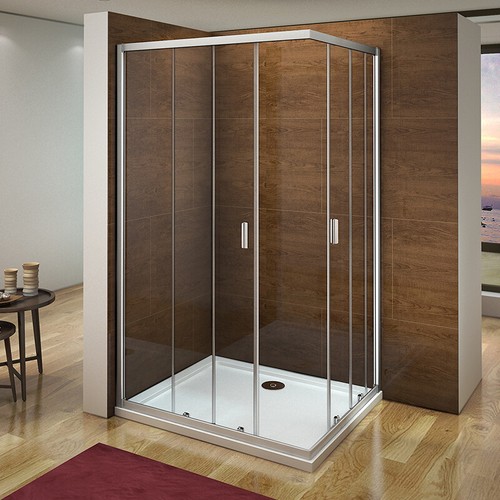 Corner entry walk cubicle - corner, in