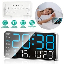 Desk Wall Clock Digital Alarm