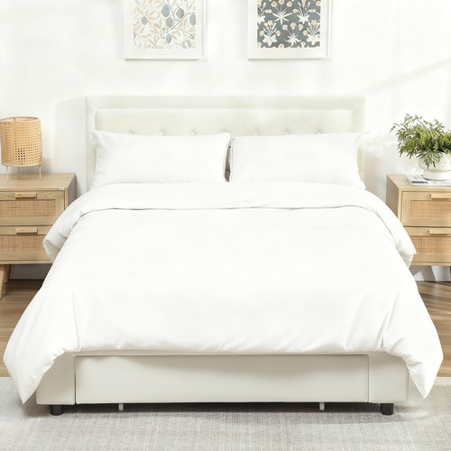 Homcom 4ft6 double bed frame - 4ft6,