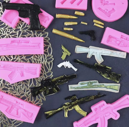 Gun pistol bullet silicone - gun,