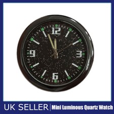 Mini Pocket Luminous Quartz Watch Marine Car Dashboard Stick-on Time Clock UK
