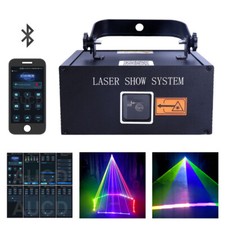 Portable iOS Android App Edit 3W RGB Animation DMX Stage Projector Laser Lights