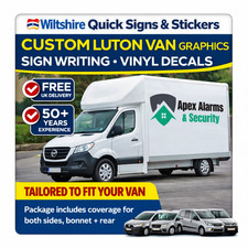 Custom LUTON Van Graphics Sign