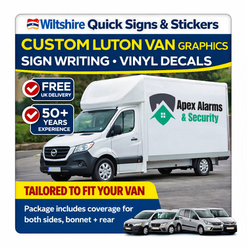 Custom luton van - van, sign