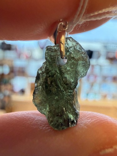 Moldavite sterling silver - moldavite,