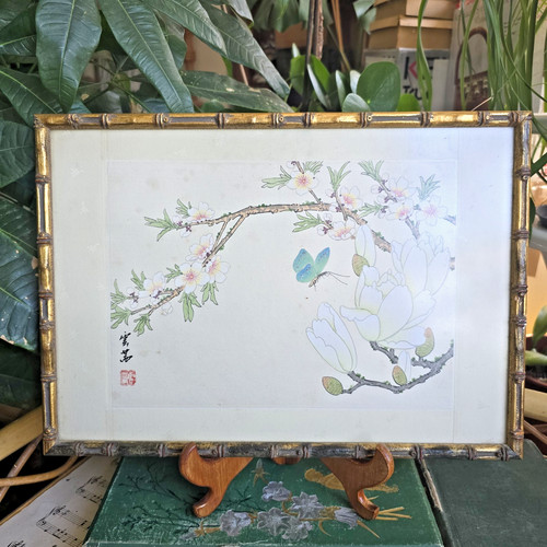 Vintage chinese silk painting - silk,