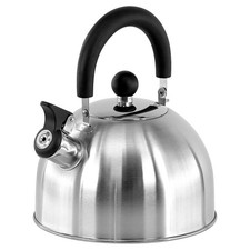 2.5 L Stainless Steel Whistling Camping Kettle Cordless Gas Hob Kitchen Teapot