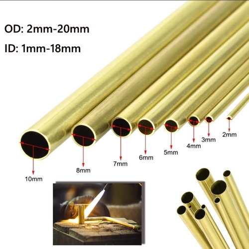 Brass round tube wall - round,