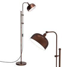 Industrial Floor Lamp Metal Free-standing Light Adjustable Height 180° Lampshade